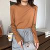 Spring 2025 Women's Knit High Neck Slimming Long Sleeve T-Shirt
