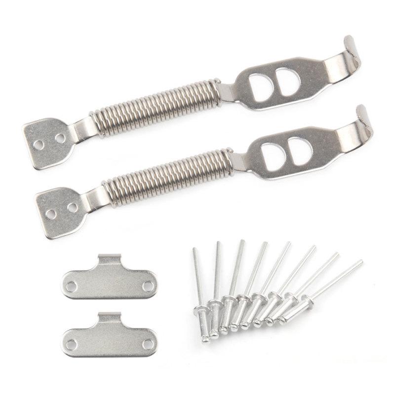 Buy 2Pcs Car Racing Stainless Boot Bonnet Springs Clips Hood Pair Lock ...