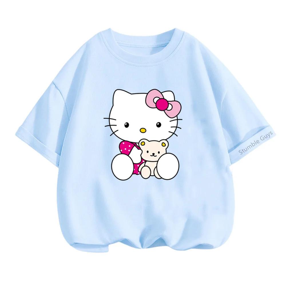 Summer Boys' and Girls' Sanrio Short Sleeve Children's Fashion Hello Kitty T-Shirt