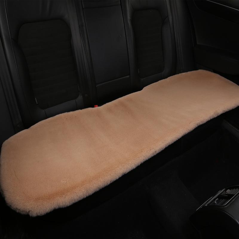 Rabbit Plush Winter Car Seat Cushion - Thick, Warm, No-Backrest, Universal Three-Piece Set
