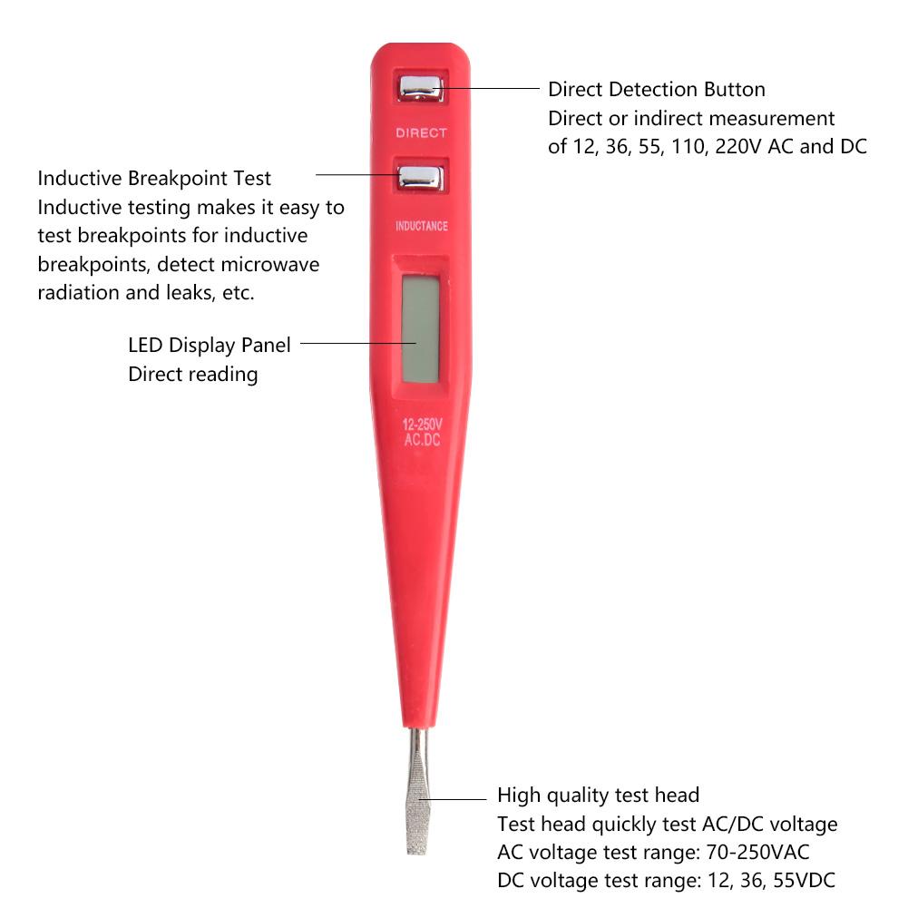 Multi function Digital Display Voltage Tester Detector Non contact Screwdriver Test Pen