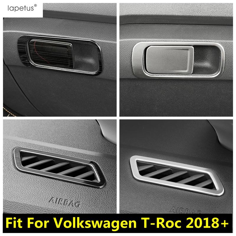 Stainless Steel Accessories For Volkswagen T-Roc T Roc 2018 - 2025 Glove Box Sequin / Dashboard Air AC Vent Panel Cover Trim