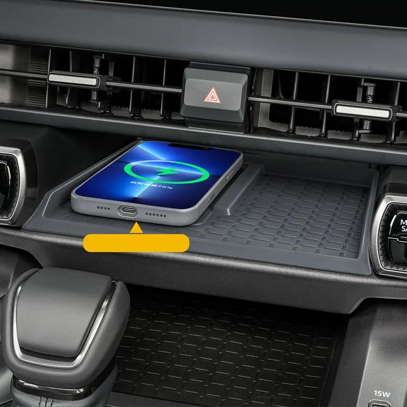 LHD Auto Center Console Wireless Charging Silicone Anti-slip Pad Fit For Toyota RAV4 RAV 4 XA60 Accessories 2027 2026