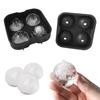 6-Ball Ice Cube Tray & Mold: Quick-Freeze Spherical Ice Maker with Easy Demolding Lid and Funnel