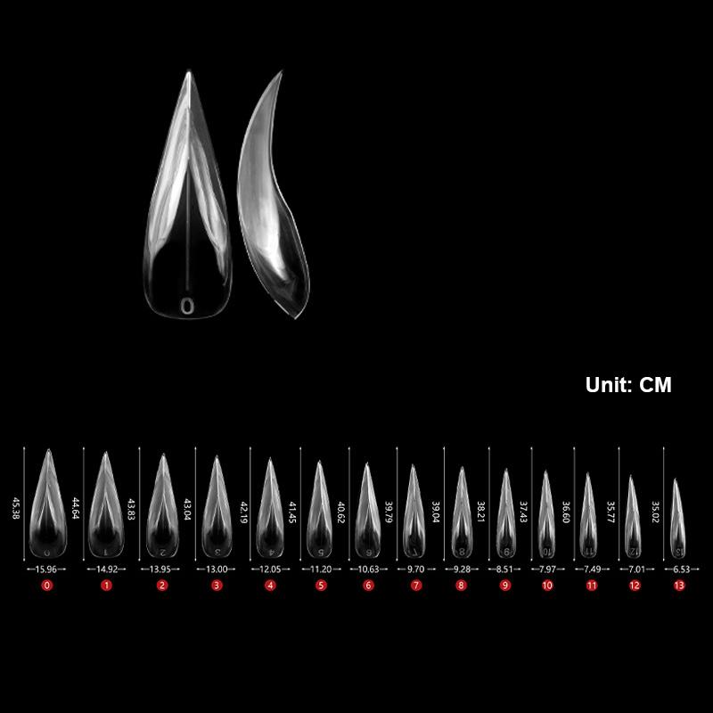70/140/150 ks Tipy na umělé nehty Orlí dráp Krátké Zakřivené Stiletto Průhledné Měkké Umělé nehty Prodloužení Pro DIY Nehtový Salon Manikúra