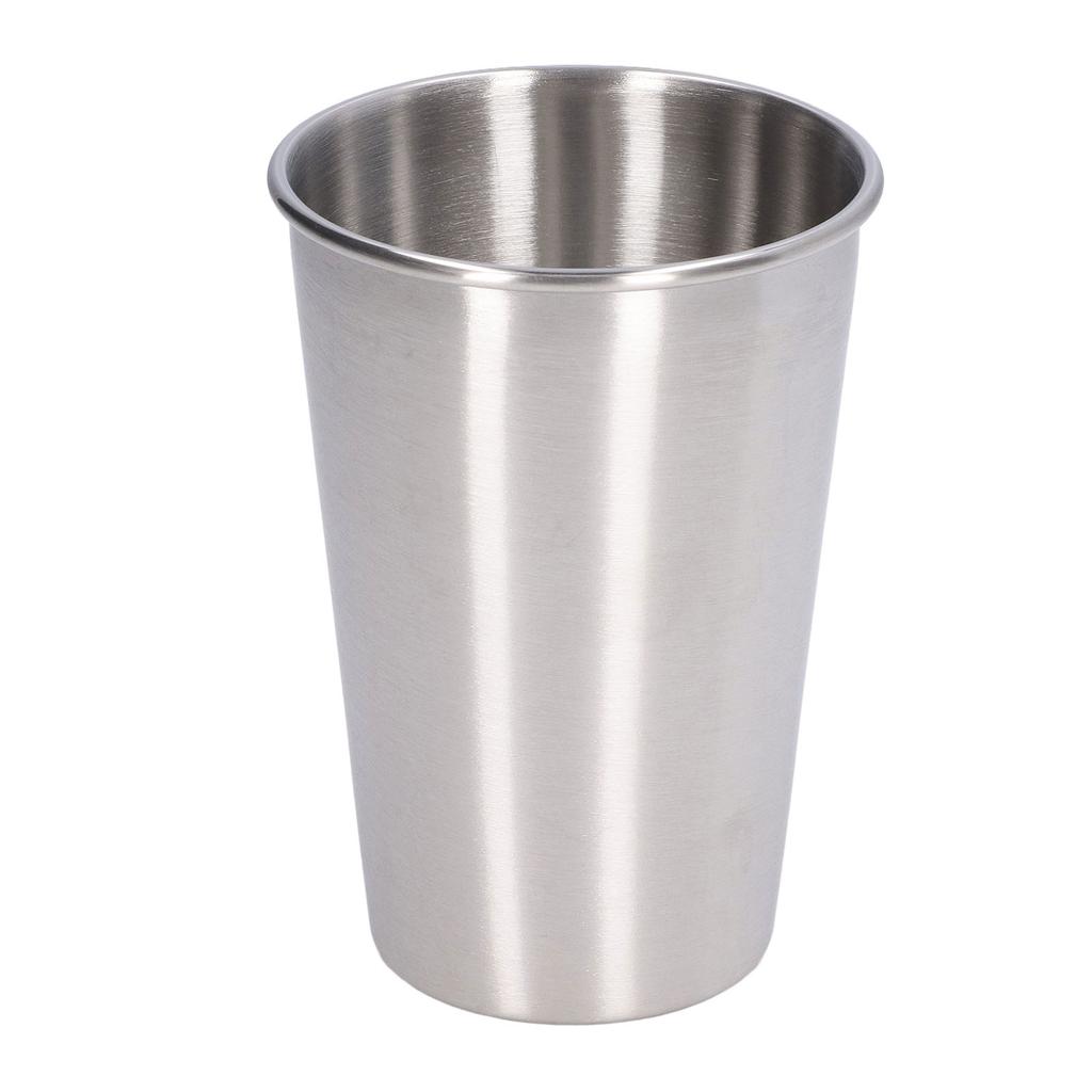 500ML Stainless Steel Beer Mug with Lid Single Layer Water Cup Outdoor Drinking Cup for Household