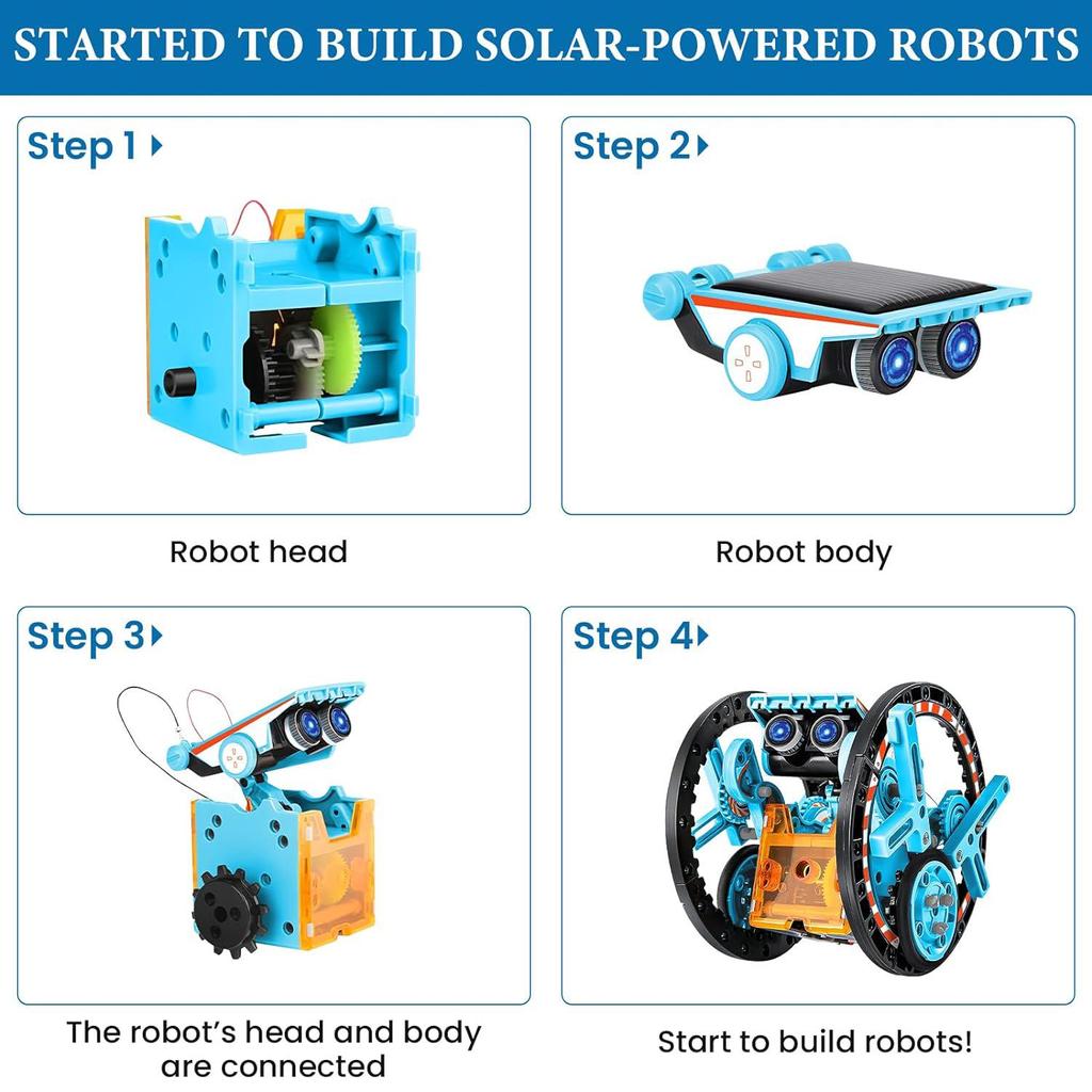13-in-1 Solar & Battery Dual-Use DIY Robot Toy Kit