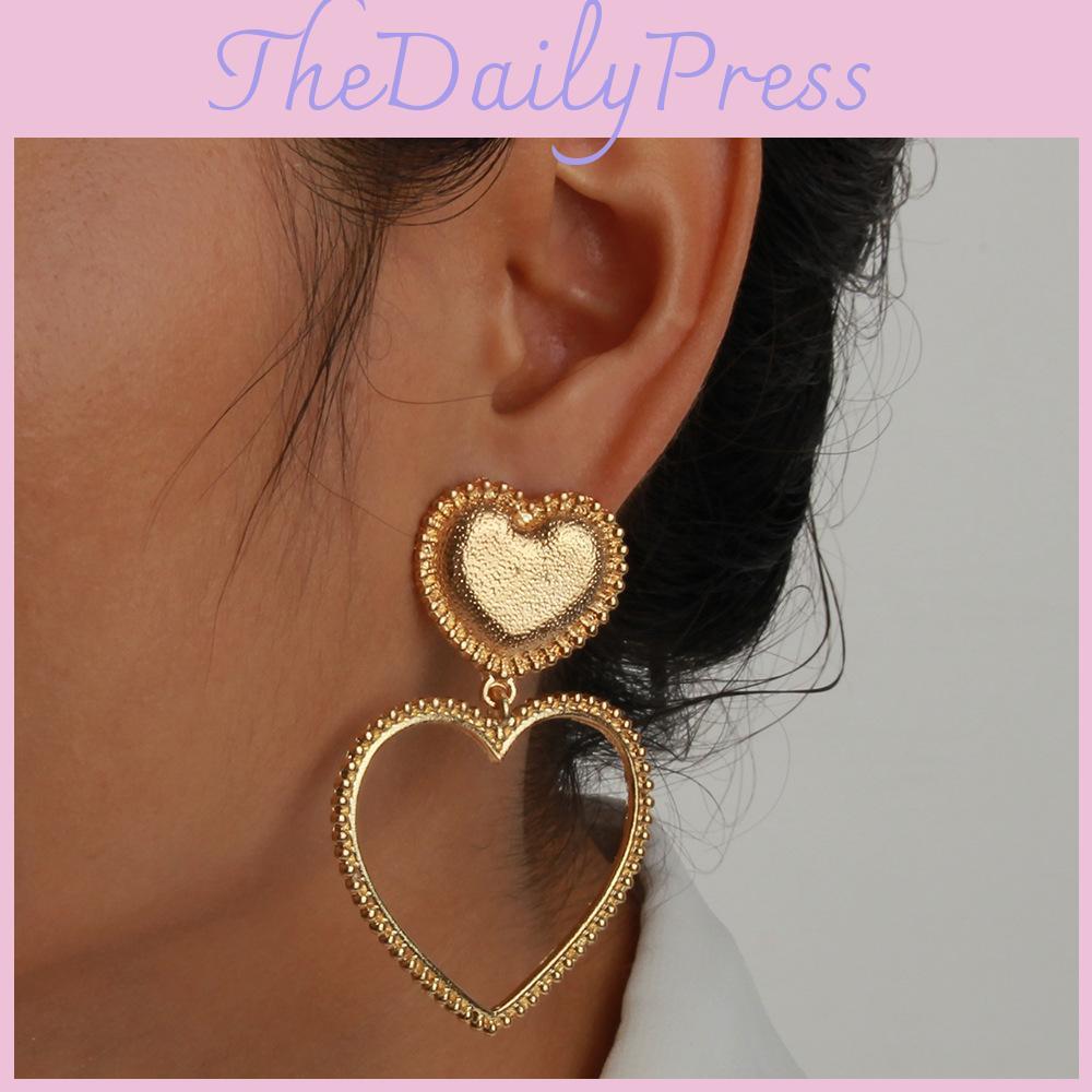Elegant Heartshaped Jewelry With Electroplating For Holiday And Events Festive