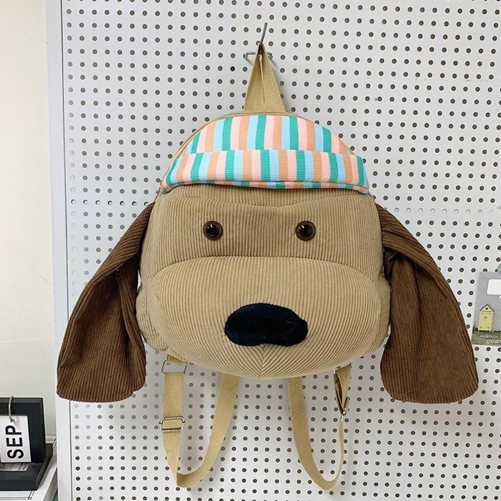 Stuffed Dog Plush Doll Knapsack Fluffy Students School Bag  Adorkable Holiday Gift