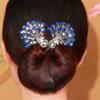Peacocks Shaped Hairpin Strong Grip Alloy Materials For Gym Party Quick Hairstyling