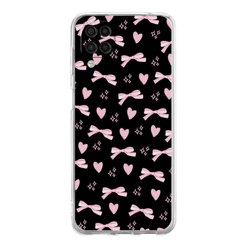 Phone Case For Samsung Galaxy A13 A33 A35 A55 A73 A53 A23 A51 A71 A21S A31 A41 A05s A03S A15 A25 5G Cover Cute Pink Heart Bow