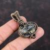 Astrophyllite Gemstone Pendant Copper Wire Wrapped Pendant Handmade Pendant Rainbow Moonstone Pendant Gift For Mom Copper Wire Wrap Jewelry