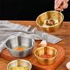 Rice Golden Bowls with Handle Wine Bowl Cooking Basin Seasoning Bowl Noodle Bowl Korean 304 Stainless Steel Rice Wine Bowls