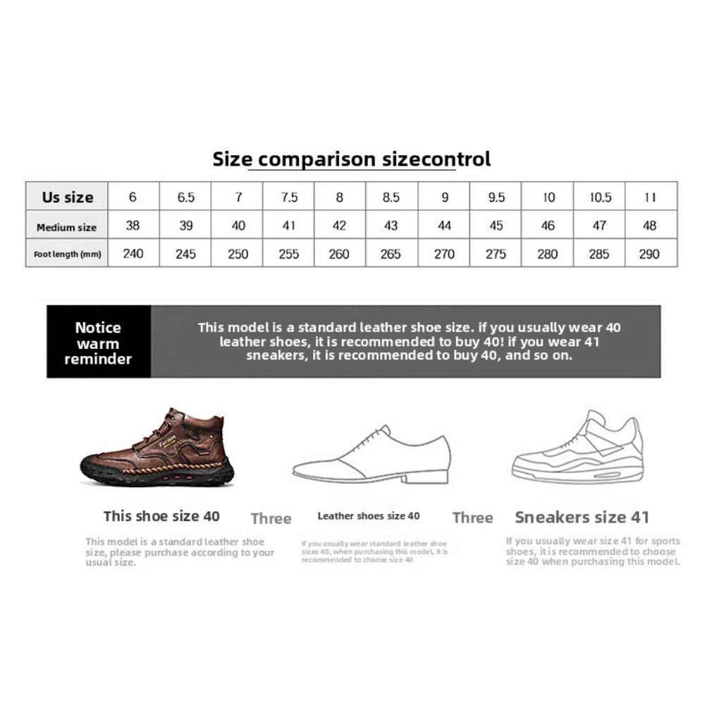 Men's Casual Ankle Boots - Outdoor Trendy Mid-Top Casual Shoes for Men