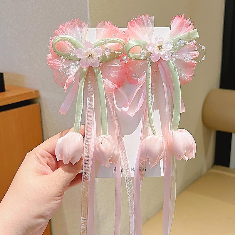Colorful Tulip Hair Clip for Girls - Sweet Princess Style Hair Accessory