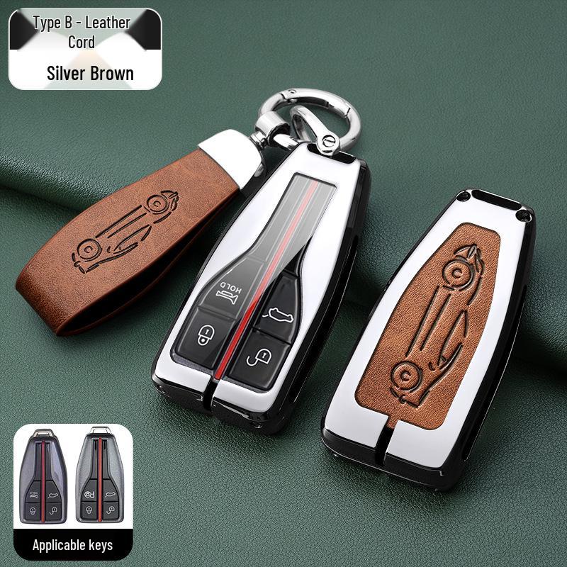 Metal Key Shell Set for Hongqi: HS5, HS7, H9, H5 Models (2019+) Key Case & Bag