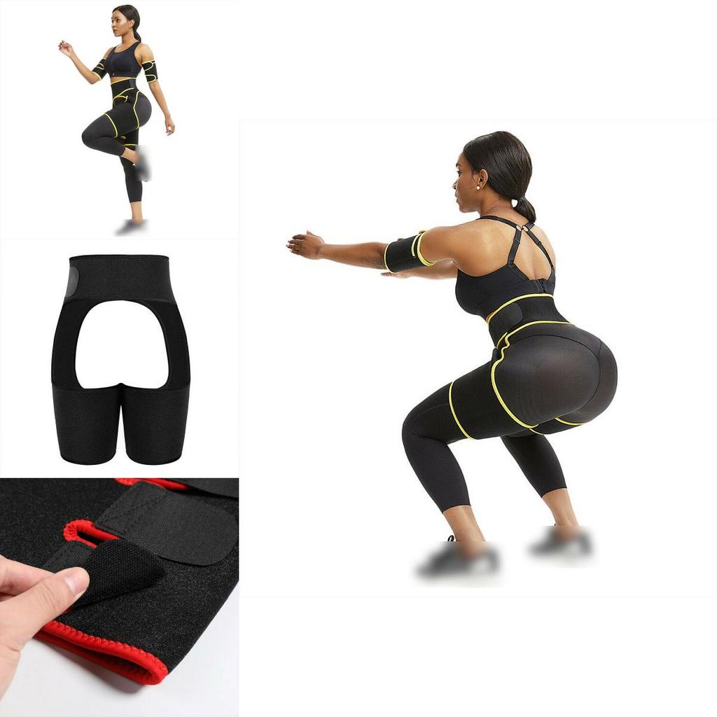 Neoprene Thigh Shaper For Women With High Waist And Adjustable Slimming Belt