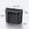 Car Trash Bin Automotive Dustbin with Touch Light Smell-Proof Waste Storage Can for Vehicle RVs Minivans Pick-ups Trucks Boats