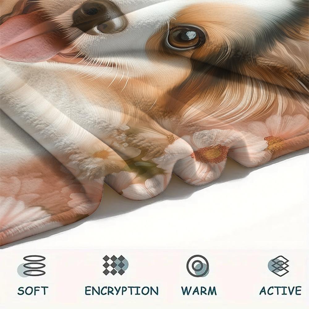 Krásná Papillon, vzorovaná flanelová deka, Vysoká kvalita, Pohodlná pro všechna roční období, Domácí dekorace, Teplo a pohodlí, Perfektní pro dárky.