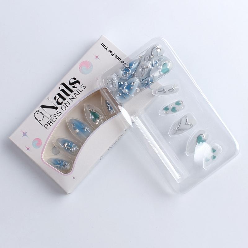 Long Lasting Shine Artificial Nail Pearls Accents False Nail Versatile for Daily Event Parties Comfortable Wear