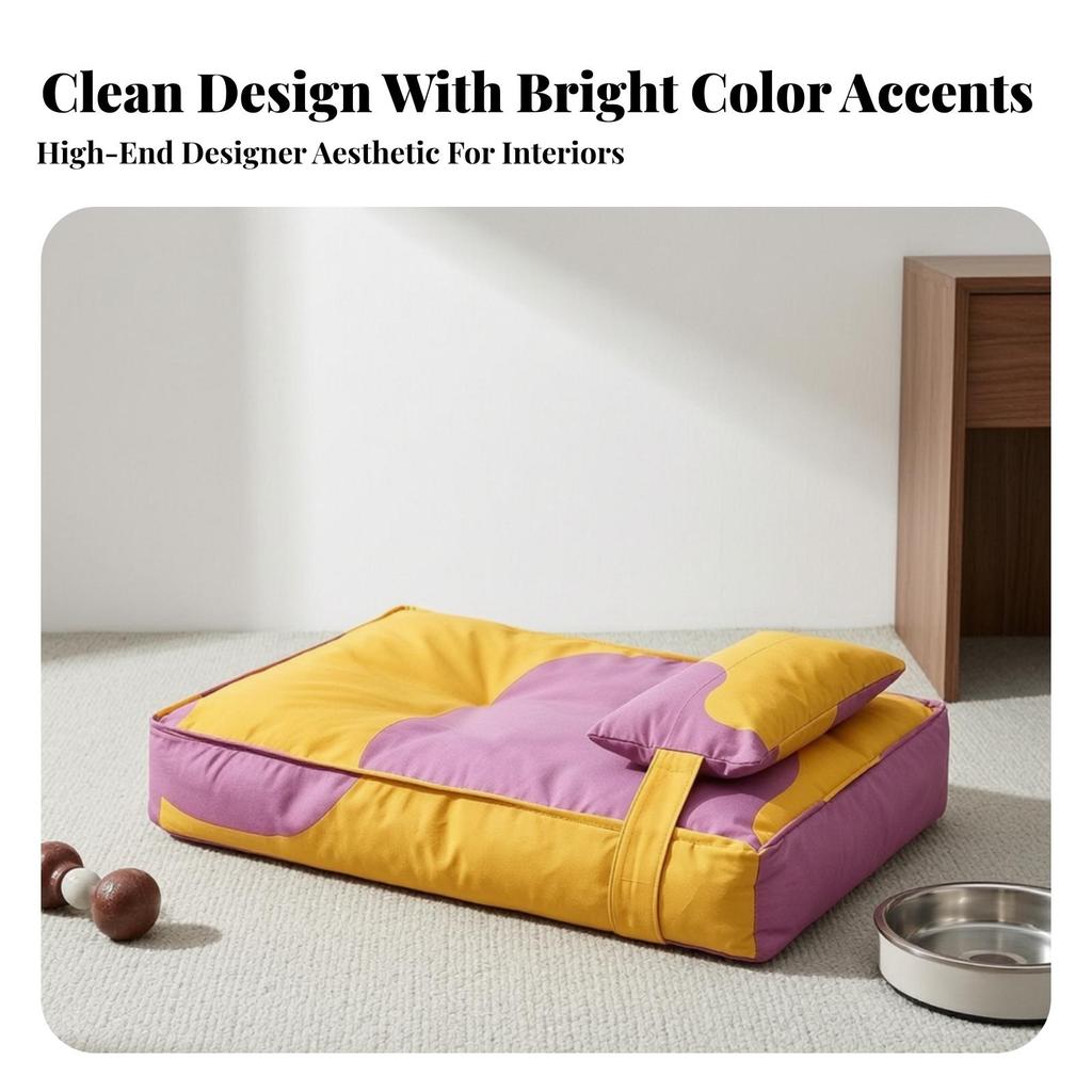 Removable Cover Multiseason Resting Mat | Anti-dampness Base, Cushioned Pet Mat,