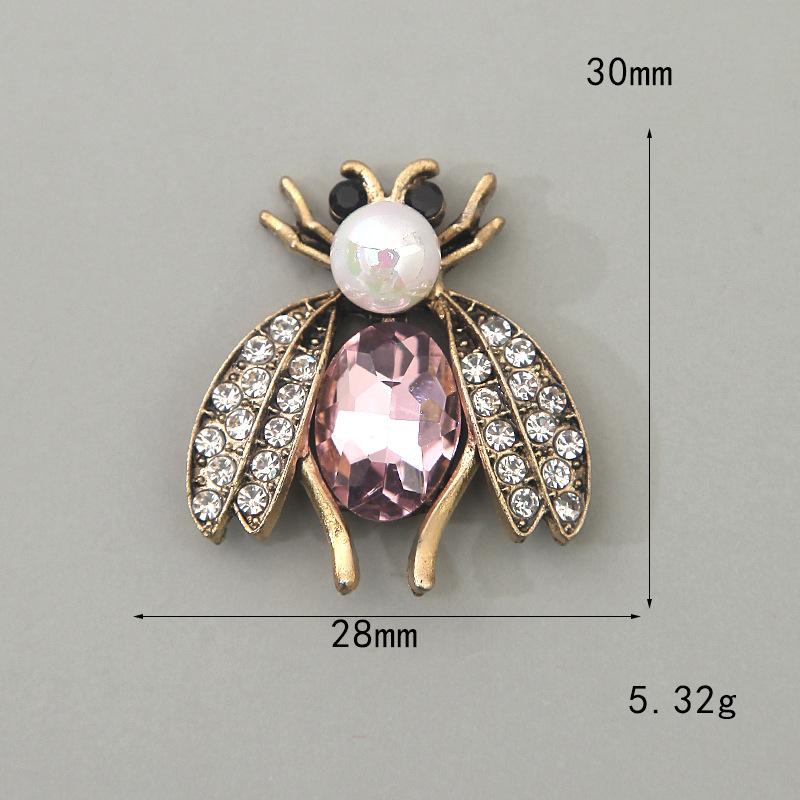 Bee Vintage Alloy Bee Glass Rhinestone Buckle Flower Plate Shoes And Clothing Ornament Bracelet Pendant Ornament