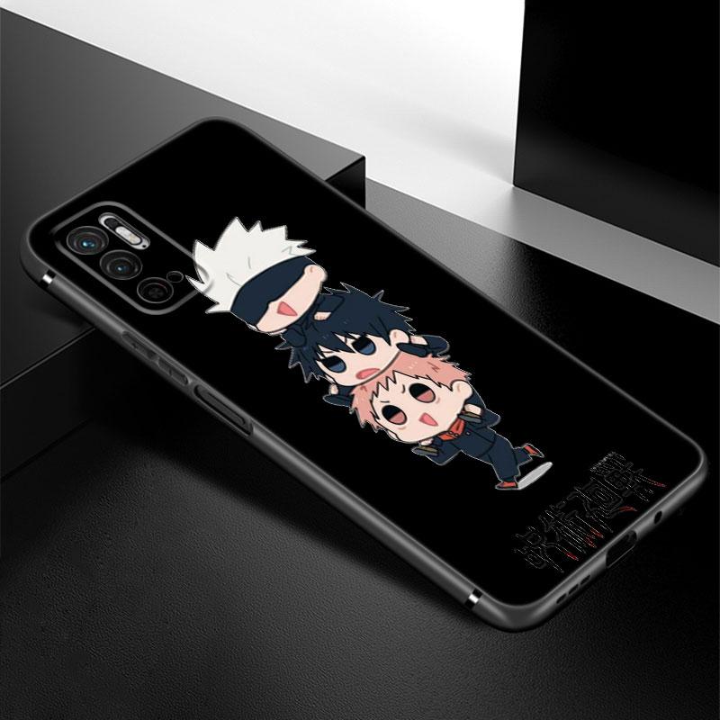 Husa de telefon Anime Jujutsu Kaisen pentru Xiaomi Redmi Note 7 8 9 10 Lite 11 11E 11T 12 Pro 11S 4G 10T 5G 8T 9S 10S Husa neagra TPU