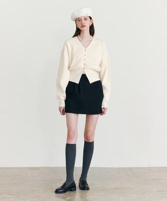 Lora Lora Two Tuck Mini Skirt Black