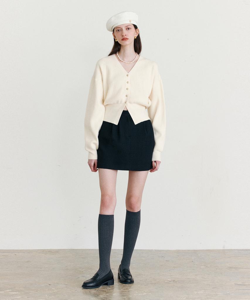 Lora Lora Two Tuck Mini Skirt Black