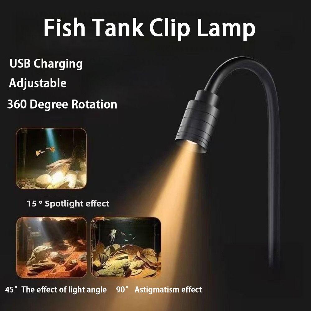 USB Fish Tank Clip Lamp Adjustable Fish Tank Lights New LED Aquarium Light Home Decorations