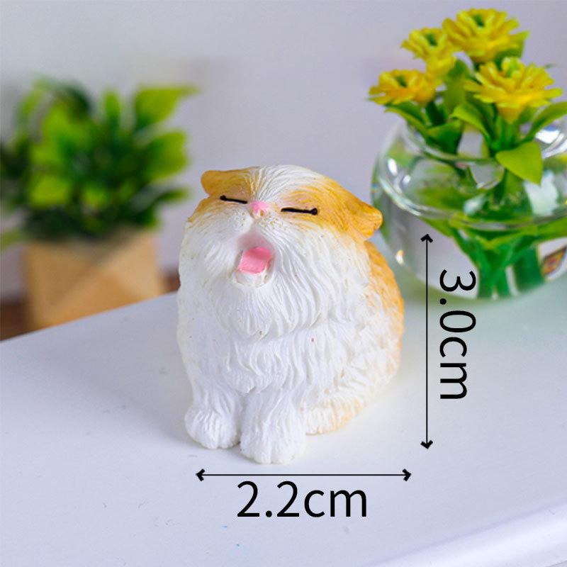 1PC Cartoon Cute Mini Animal Model Cute Resin Cats Ornament Kitten Figurine Simulation Animal Micro Landscape Crafts