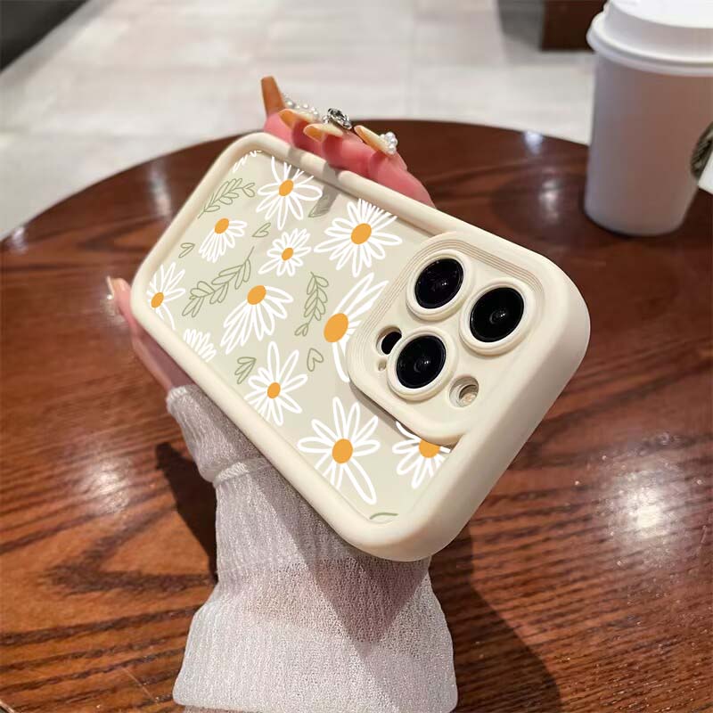 Case Cover For Realme 16 15 Pro 14 13 12 11 Plus 5G 15T C75 C71 C53 C55 GT6 GT3 Silicone Phone Casing Daisy Flowers Soft