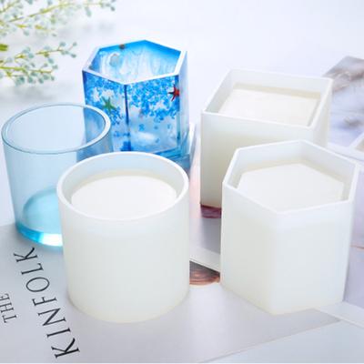 Valcový kvetináč Hlinená silikónová forma DIY ručne vyrobená UV epoxidová živicová forma Držiak na perá Krabičky Stolová úložná forma na výrobu Nástroje