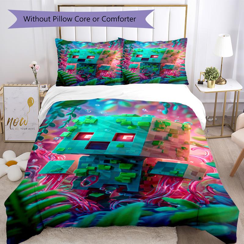 Minecraft Bedding Set Perfect for Dormitory Machine Washable Christmas Gift
