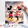 Disney Mickey Mouse and Minnie Mouse Oil Paint by Numbers Painting Kit Handmade Diy Home Decoration Gift