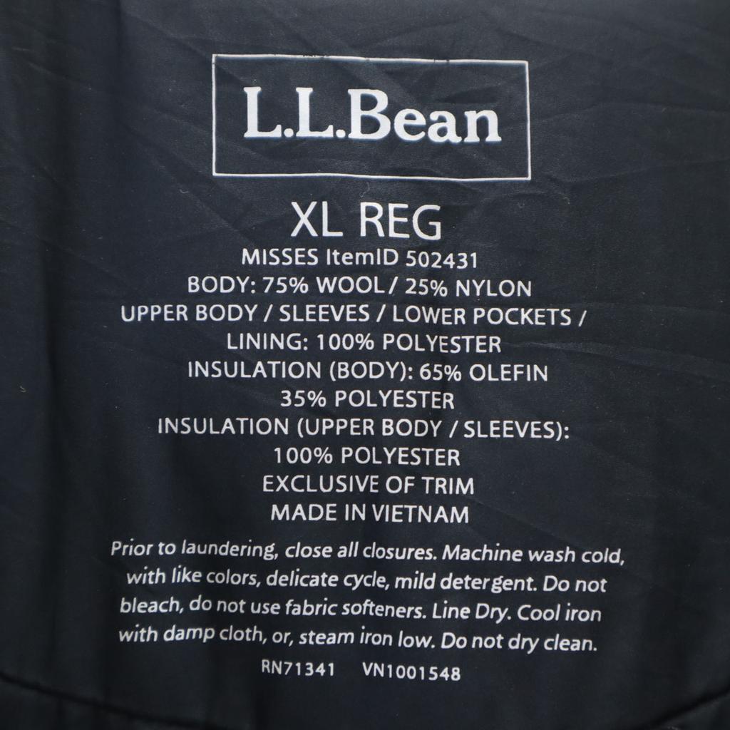 L.L.Bean Quilted hooded shirt coat XL Charcoal gray Outdoors Women Used