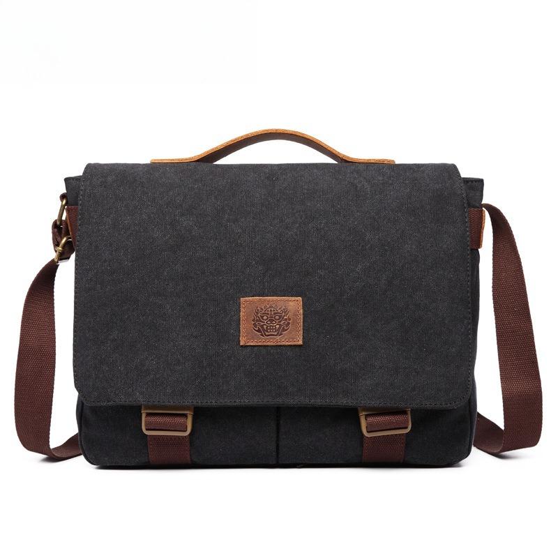 Canvas Messenger Bag for Men - Retro Crossbody Shoulder Bag, Handheld & Adjustable Strap, Casual Travel Bag for Men