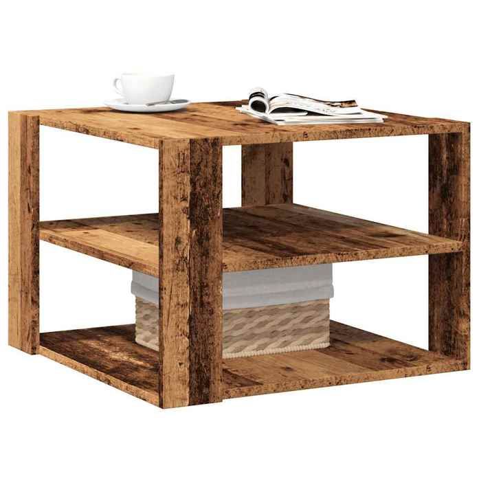 VidaXL Coffee Table Old Wood 58x58x40 Cm Engineered Wood, Side Table, Living Room Table, Side Table, End Table 856496