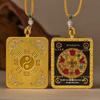Gold-Attracting Wealth Thangka Pendant with Blessing Card