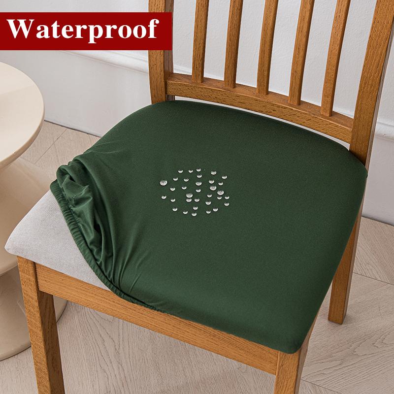 Waterproof Chair Seat Covers Stretch Chair Cover For Dining Room Removable Chair Protector Chair Slipcover For Kitchen Office