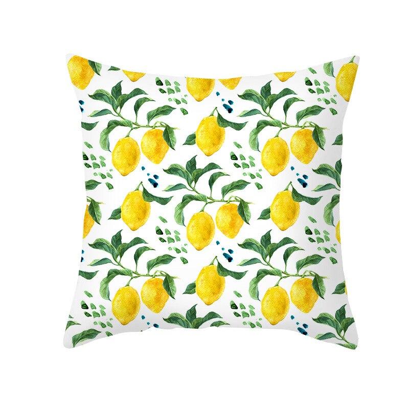 lemon throw pillow