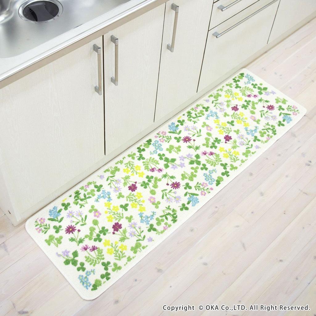 OKA Spring Kitchen 45cm x 180cm in Pink Mat, Approx. (Made Japan),