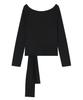 Saendeulig Strap Off Shoulder T_Black