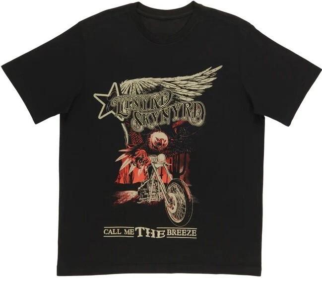 HOT! Lynyrd Skynyrd Call Me The Breeze Unisex Cotton Black T-shirt Size S-5XL M