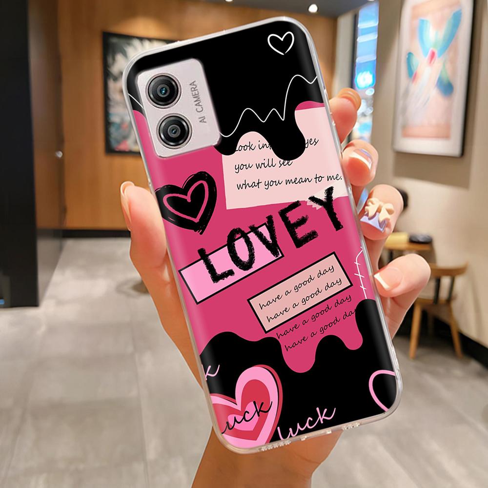 Etui Do Motorola Moto E13 Miękki Przezroczysty TPU Silikonowy Uroczy Kreskówkowy Panda Tylna Pokrywa Do Moto E13 motoE13 Futerały Etui Odporne Na Wstrząsy
