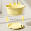 Collapsible Portable Washbasin: Thickened, Telescopic, Solid Color Basin for Laundry and Household Use