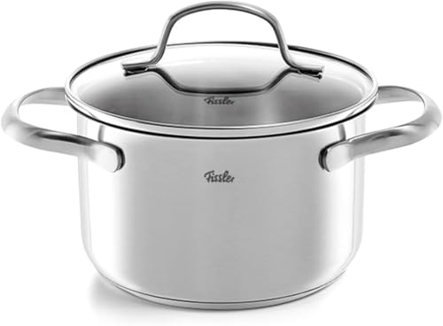 Fissler San Francisco Stew Pot, 16cm, Stainless Steel, Heat-Resistant, Gas/IH Compatible, Waterless Cooking, Triple-Layered Bottom, Oven Cooking, Dish