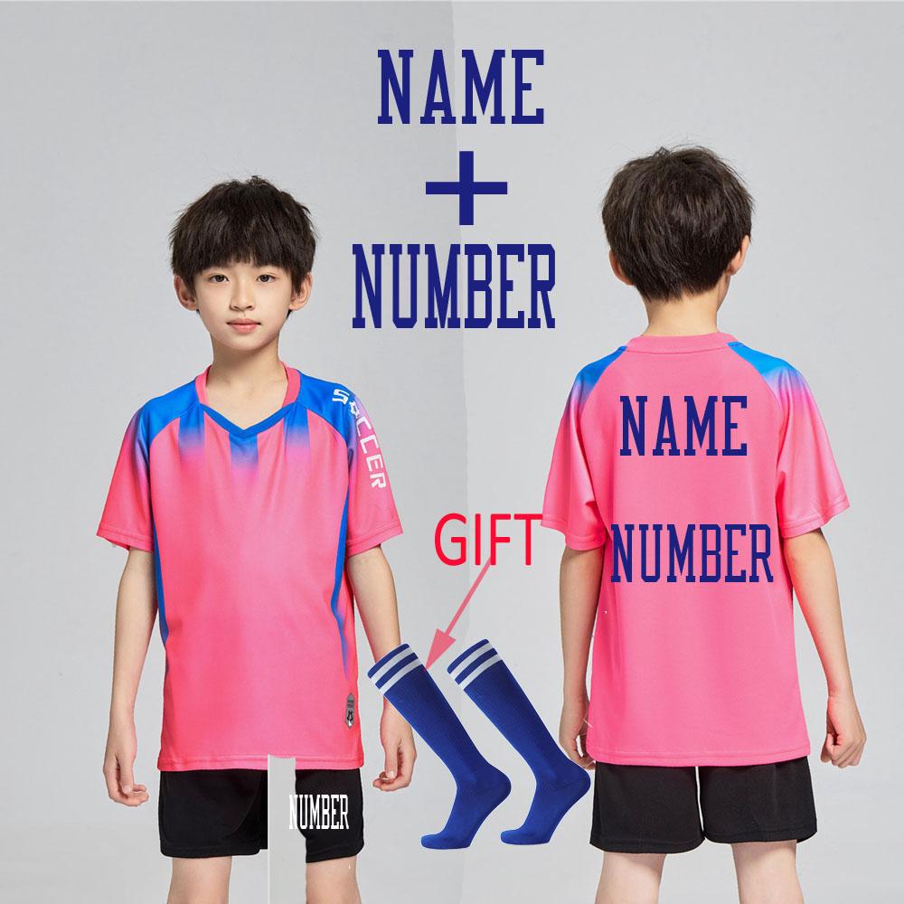 Child Soccer Jerseys Sets Boys&Girls Football Shirts Sportswear Youth kids Football Training Uniforms Tracksuits with Socks