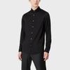 Emporio Armani Solid Color Single-Breasted Long Sleeve Shirt Men shirts Black 8N1CG11JUVZ0999