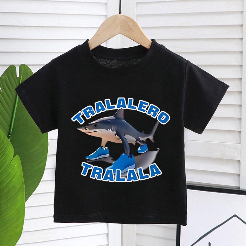 

Italian Brainrot Animal Child Cotton T-shirt Tung Tung Sahur Short Sleeve Tops for Kids Funny Meme Cute Tee Summer Baby Clothing 100